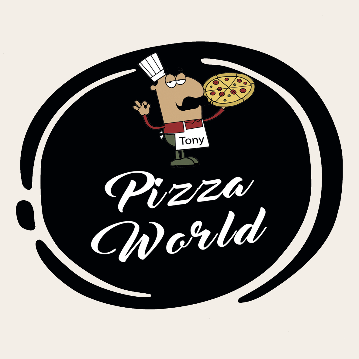 EKSEMPEL - Pizza World Logo